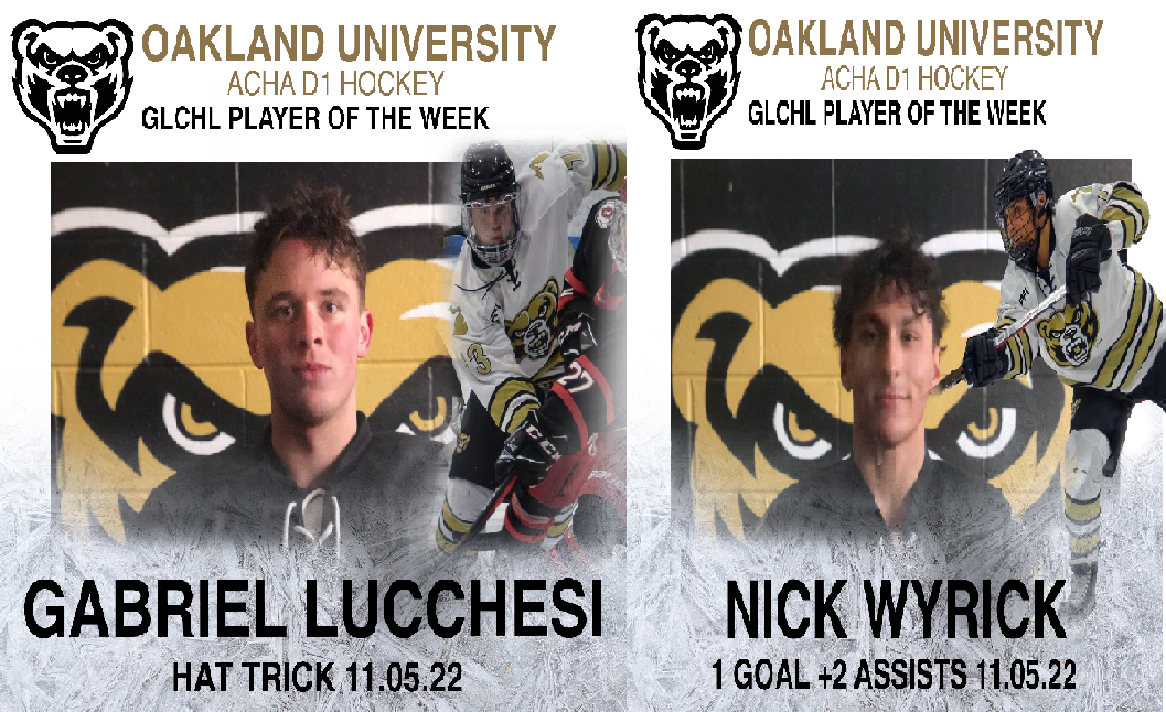 Lucchesi and Wyrick Named As GLCHL Players of The Week